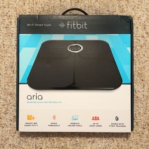 Fitbit Aria Wifi Smart Scale Body Fat % Weight Black Wireless